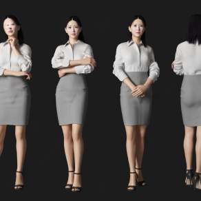 前台人物3D模型下载